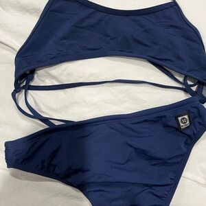 Jolyn Navy Bikini Set Grayson Top Andi bottom size medium